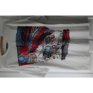 Racing Graphic T-Shirt White Drift Car Print Size S SHEIN
